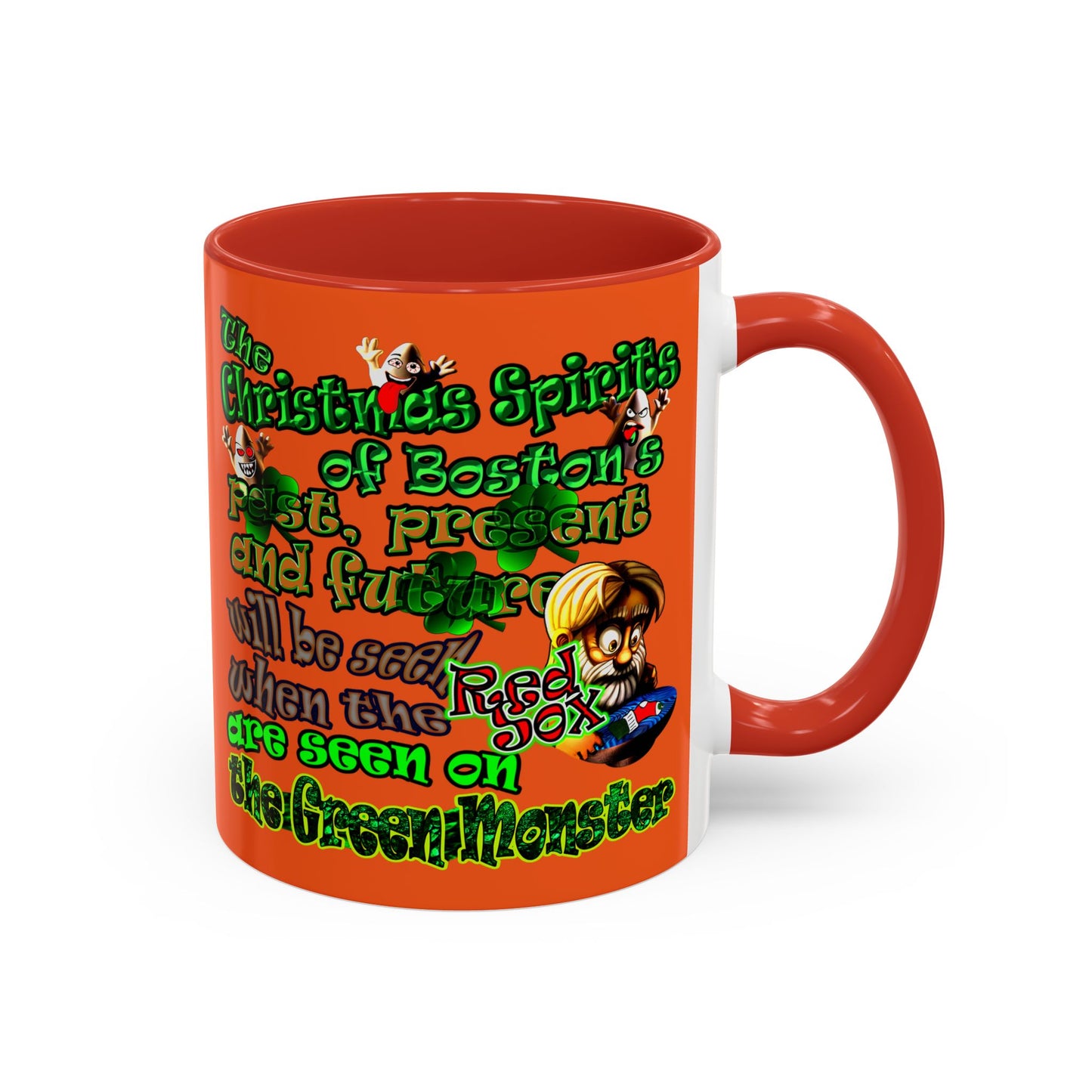 christmas spirits of boston - Accent Mug (orange)