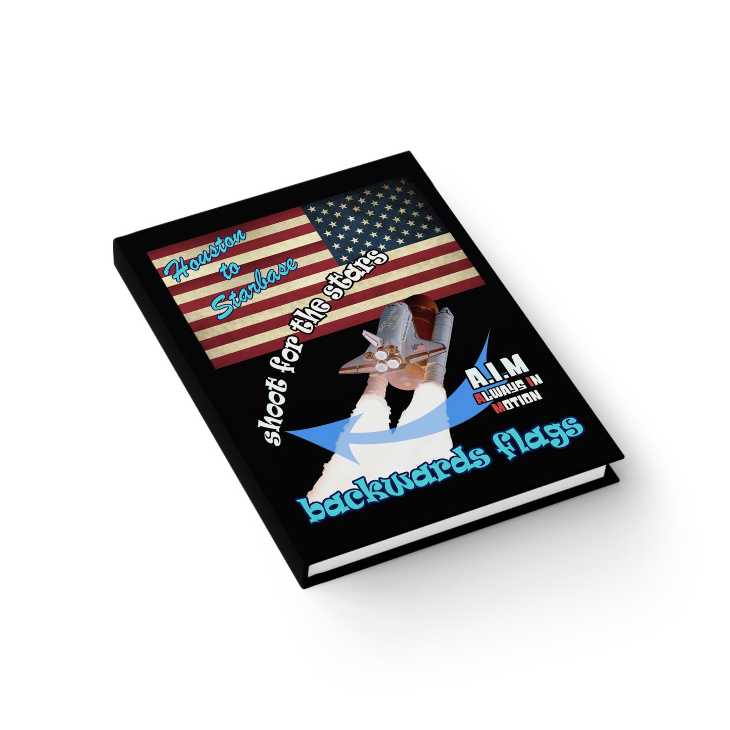shoot for the stars - journal-lined (black)