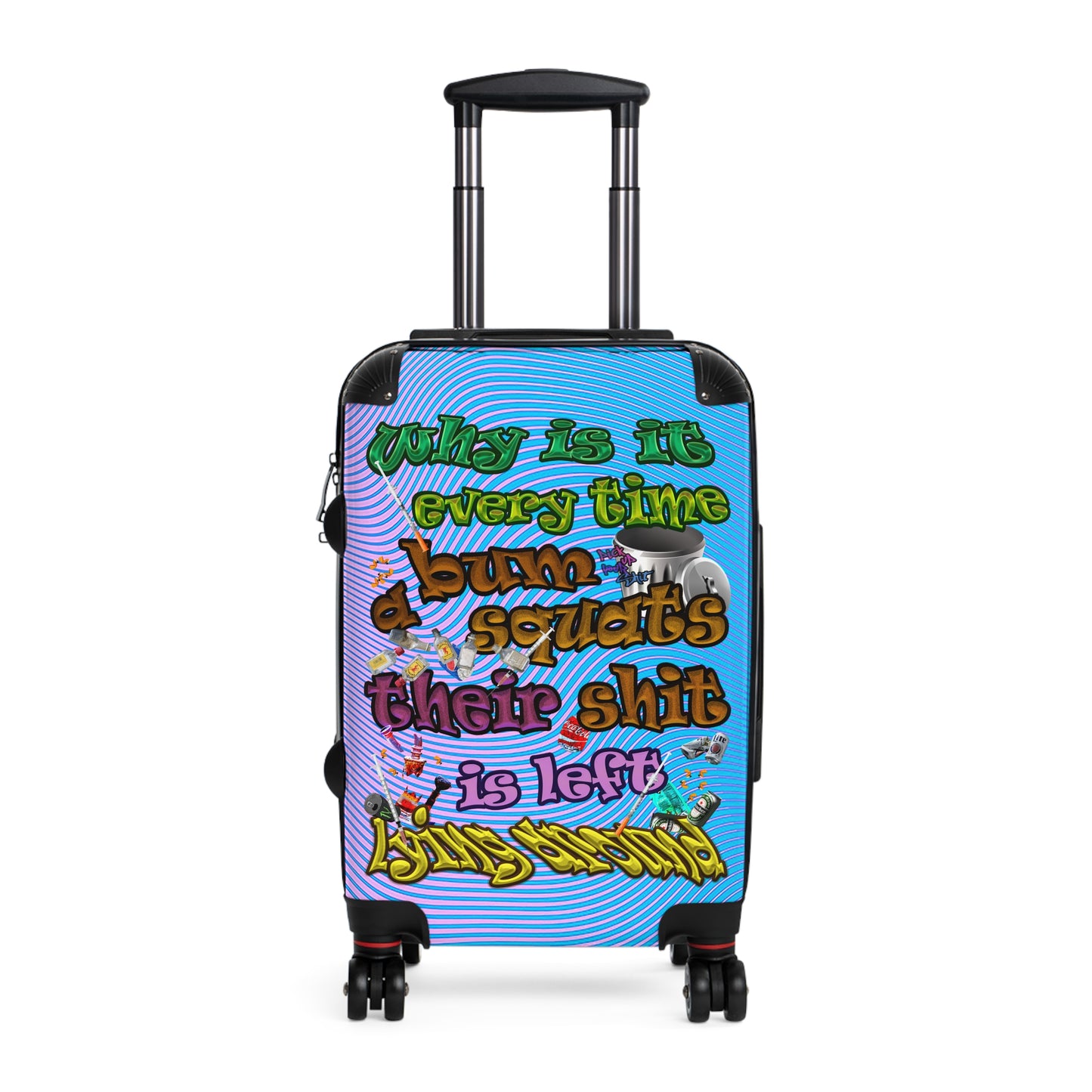 the bum's shit - Suitcase (light blue-purple wave)