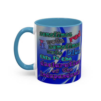 declaration of the independents - Accent Mug (blue-white wave)