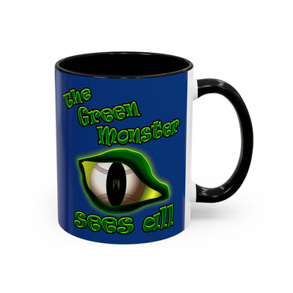 green monster - Accent Mug (dark blue)