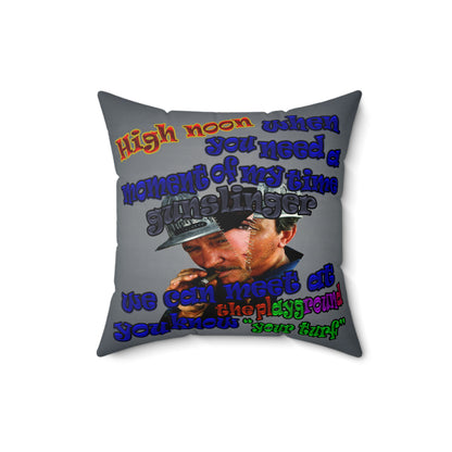 high noon - Spun Polyester Square Pillow - (grey-light grey)