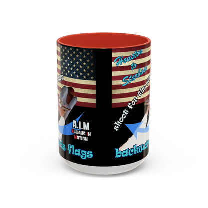 shoot for the stars - Accent Mug (black)