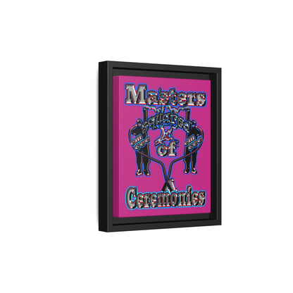 em cee squared - framed canvas art (pink)