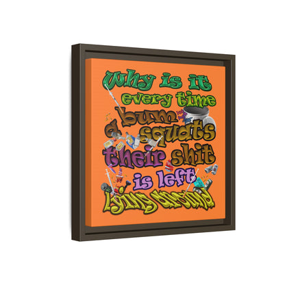 the bum's shit - framed canvas art (crusta)