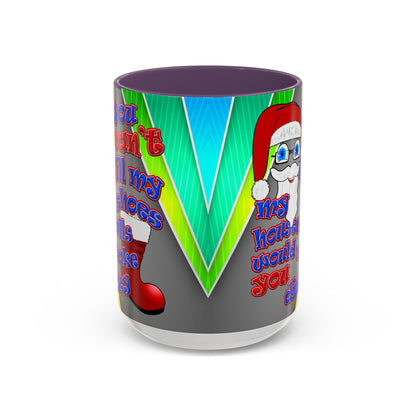 santa's shoes - Accent Mug (rainbow split)