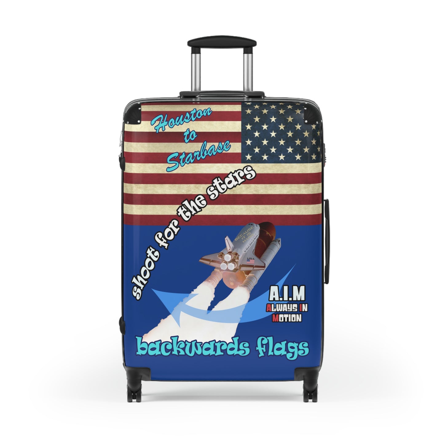shoot for the stars - Suitcase (dark blue)