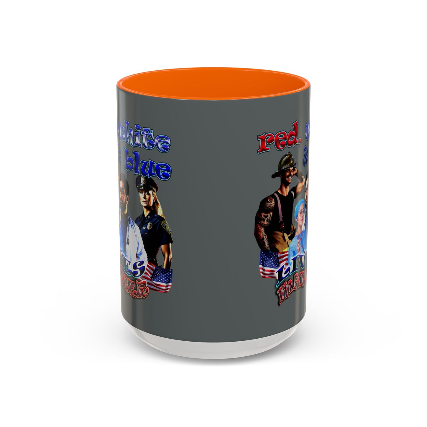 rw&b lives matter - Accent Mug (dark grey)