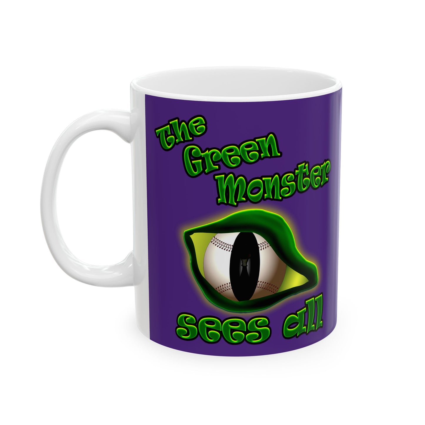 green monster - White Mug (purple)