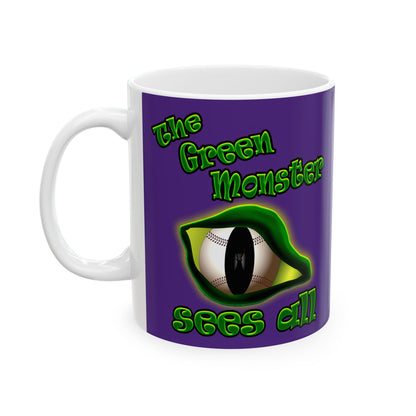 green monster - White Mug (purple)