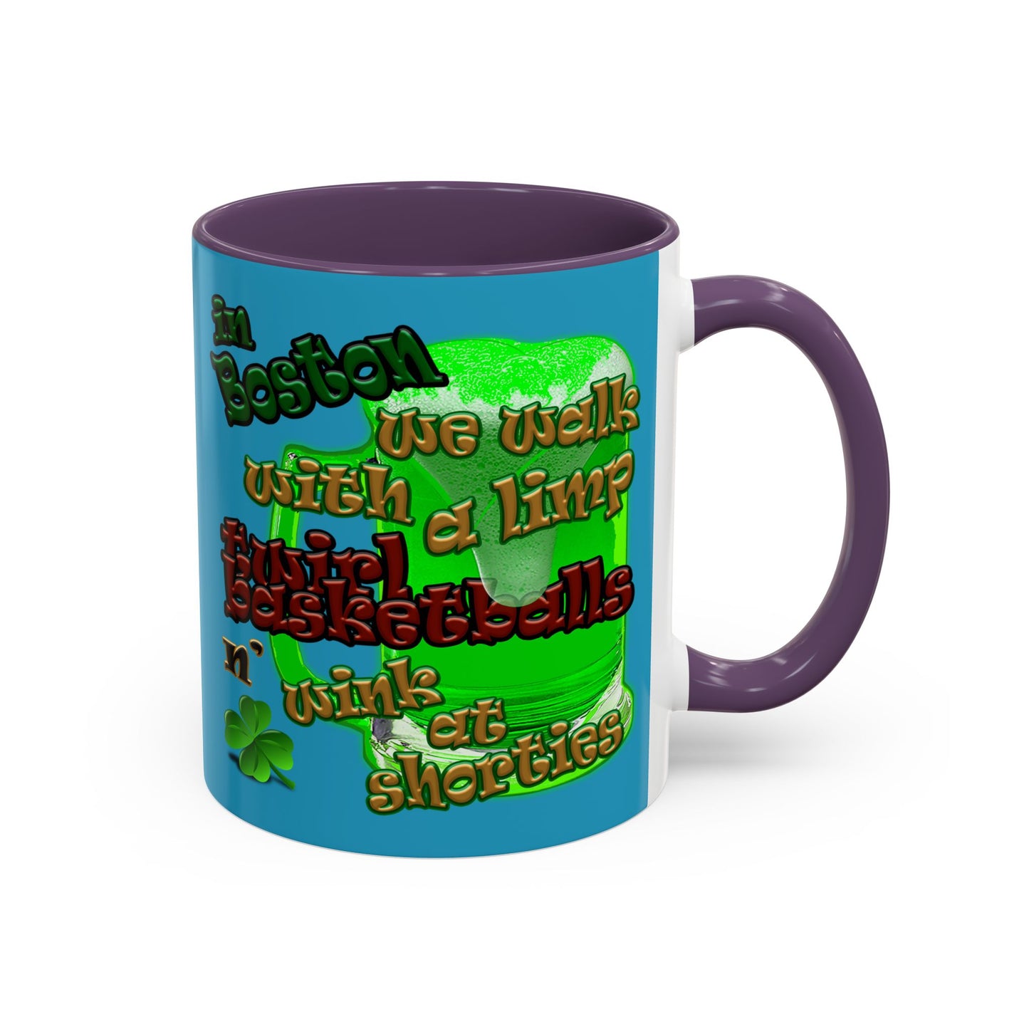 celtics logo - Accent Mug (turquoise)