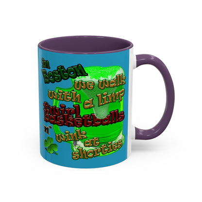celtics logo - Accent Mug (turquoise)