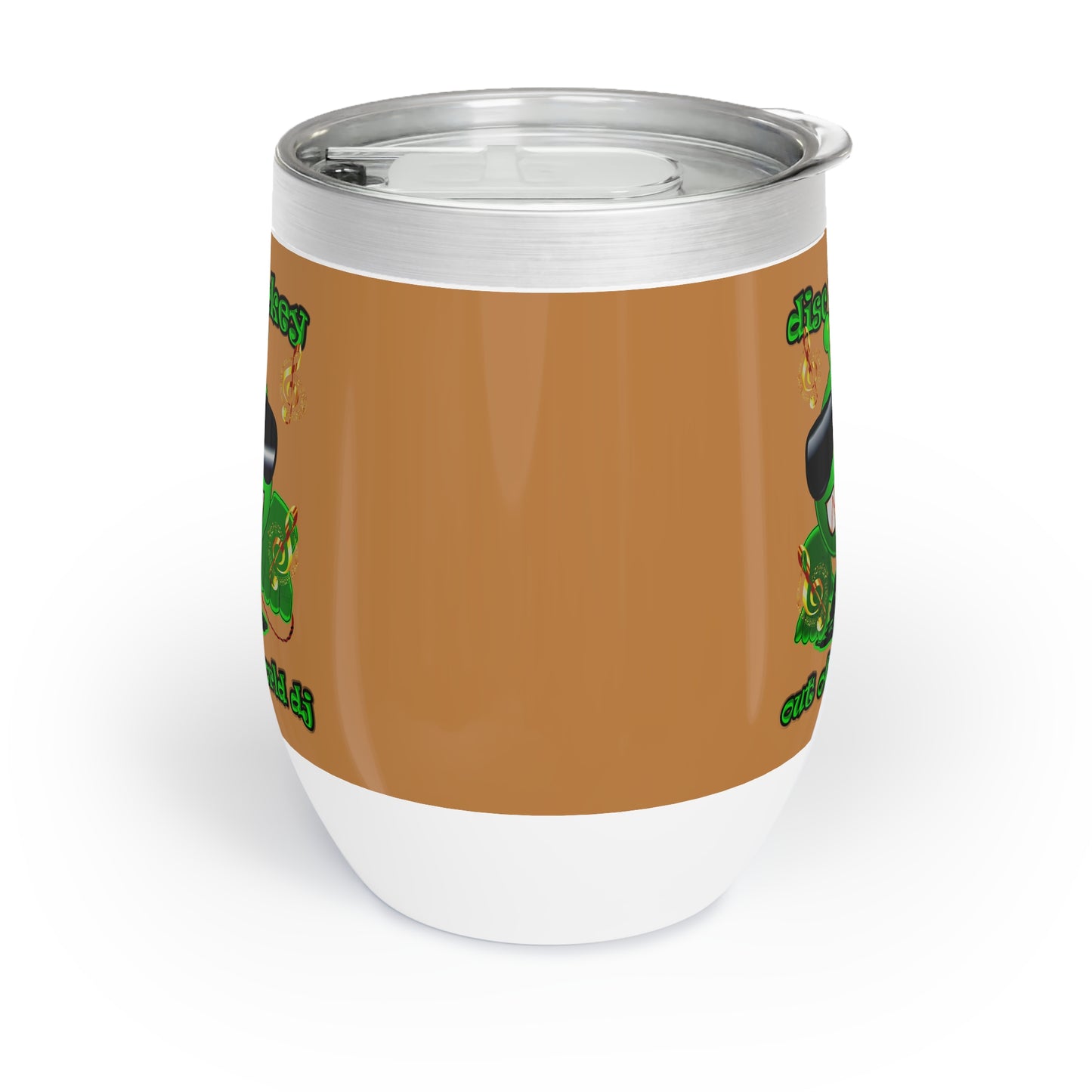 disc jockey - Chill Wine Tumbler (light brown)