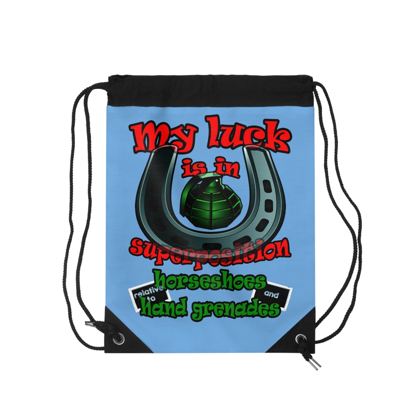 my luck - Drawstring Bag (light blue)