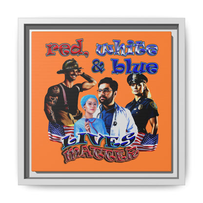 rw&b lives matter - framed canvas art (crusta)