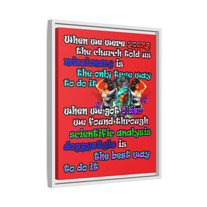 doggystyle - framed canvas art (red)