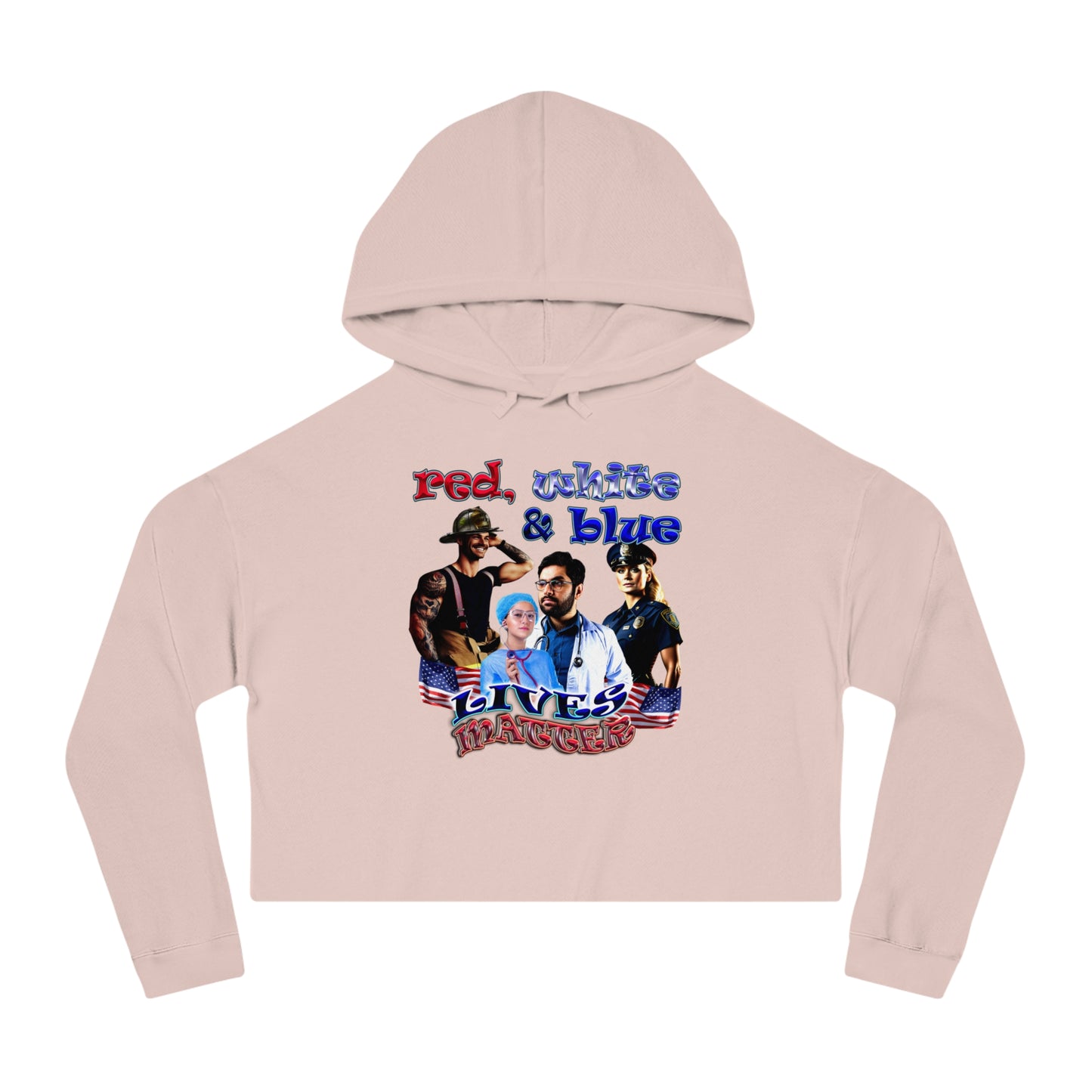 rw&b lives matter - Women’s Cropped Hooded Sweatshirt