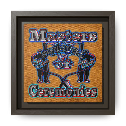 em cee squared - framed canvas art (brown papyrus)