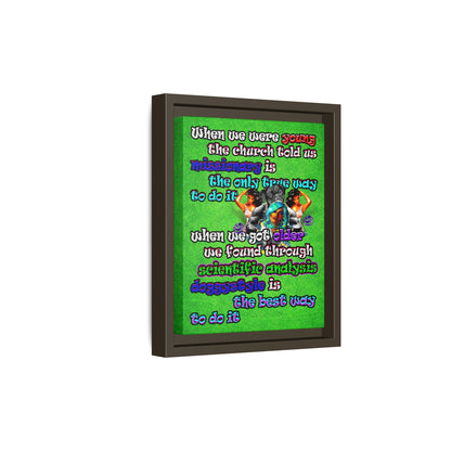 doggystyle - framed canvas art (green turf)