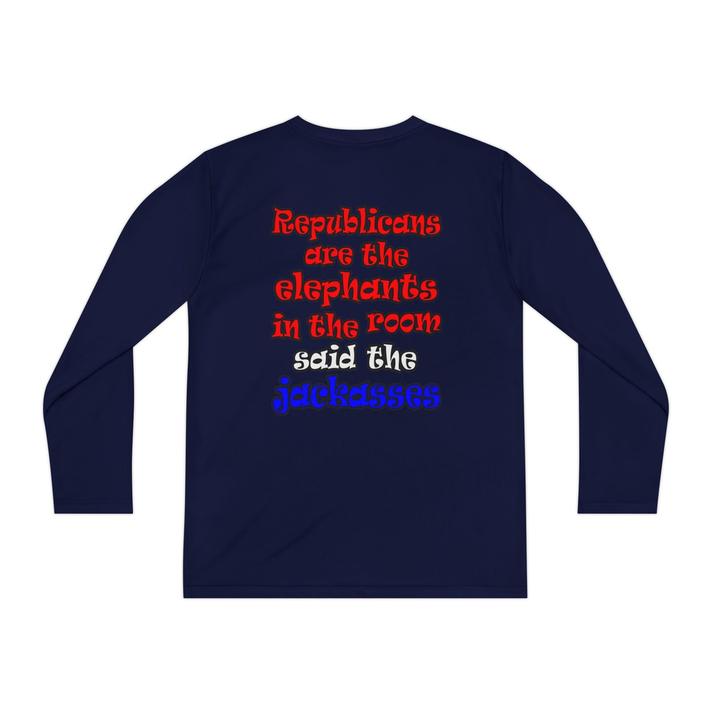 donkeys and elephants - Youth Long Sleeve Competitor Tee