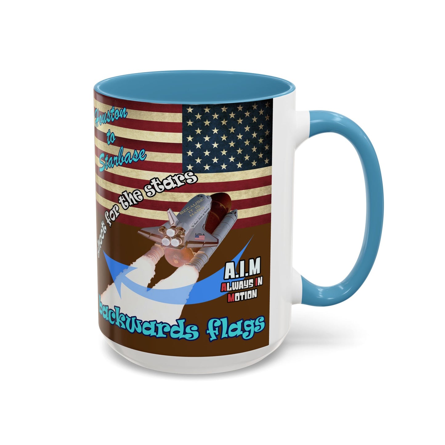 shoot for the stars - Accent Mug (brown)