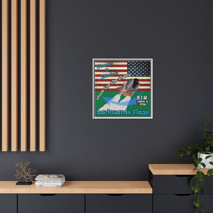 shoot for the stars - framed canvas art (dark green)