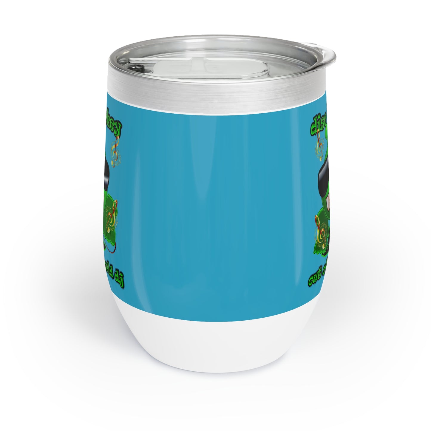 disc jockey - Chill Wine Tumbler (turquoise)
