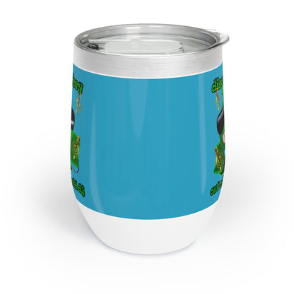 disc jockey - Chill Wine Tumbler (turquoise)