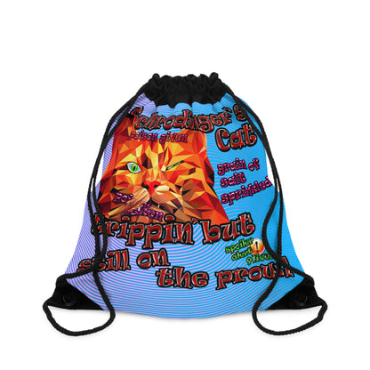 schrodinger's cat - Drawstring Bag (light blue-purple wave)