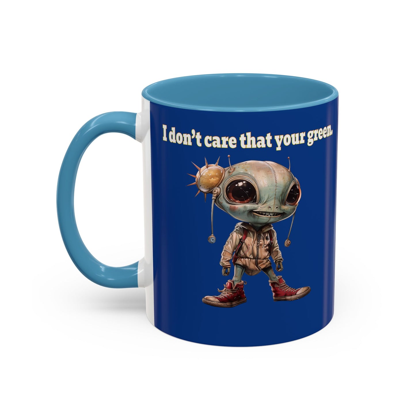 I don't care that your grey - Accent Mug (dark blue)
