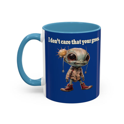 I don't care that your grey - Accent Mug (dark blue)