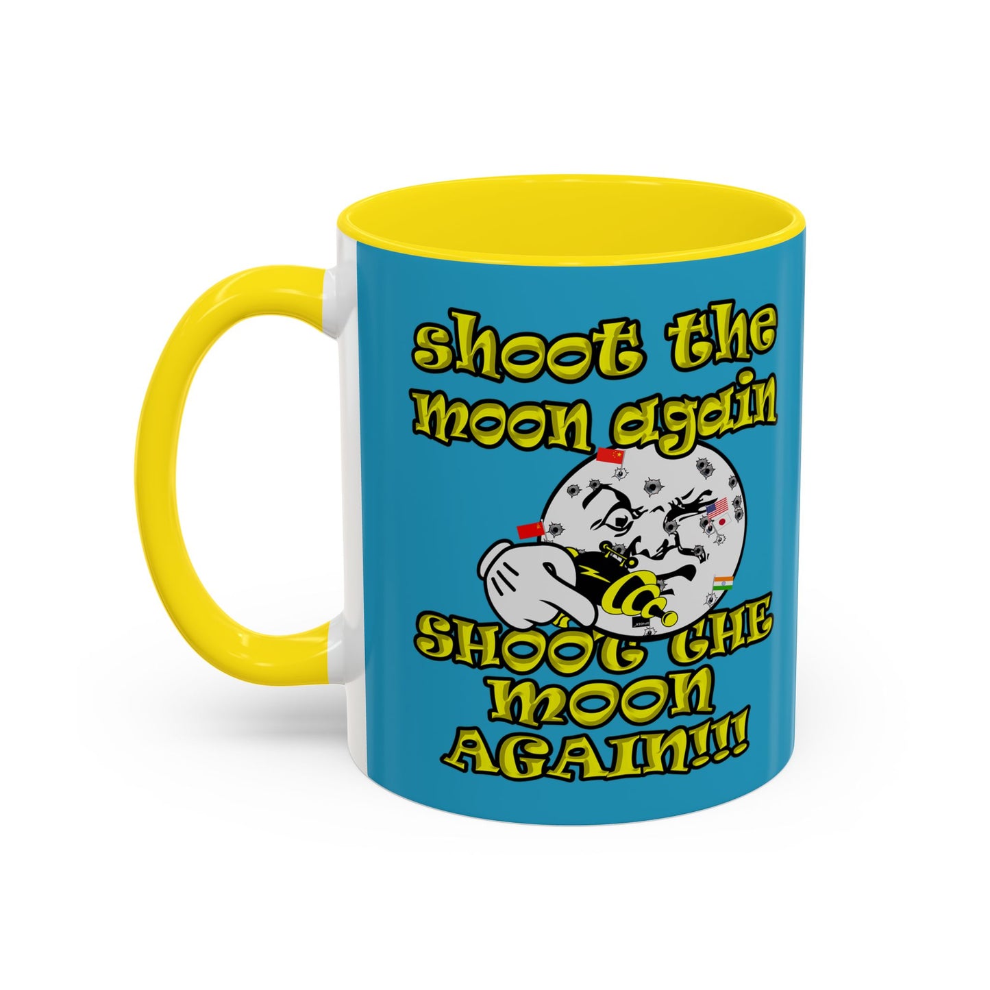 shoot the moon again - Accent Mug (turquoise)
