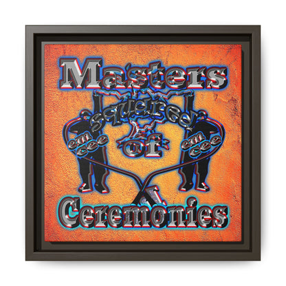 em cee squared - framed canvas art (burnt orange)