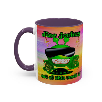 disc jockey - Accent Mug (color blur)