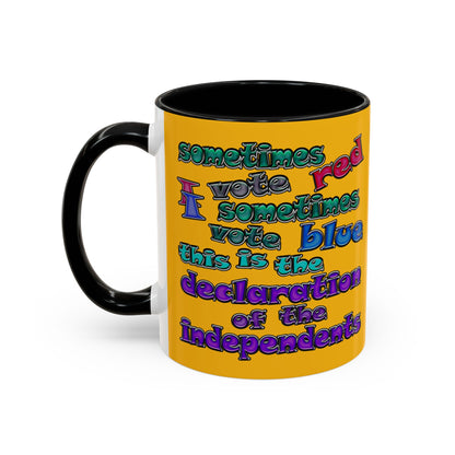 declaration of the independents - Accent Mug (yellow)