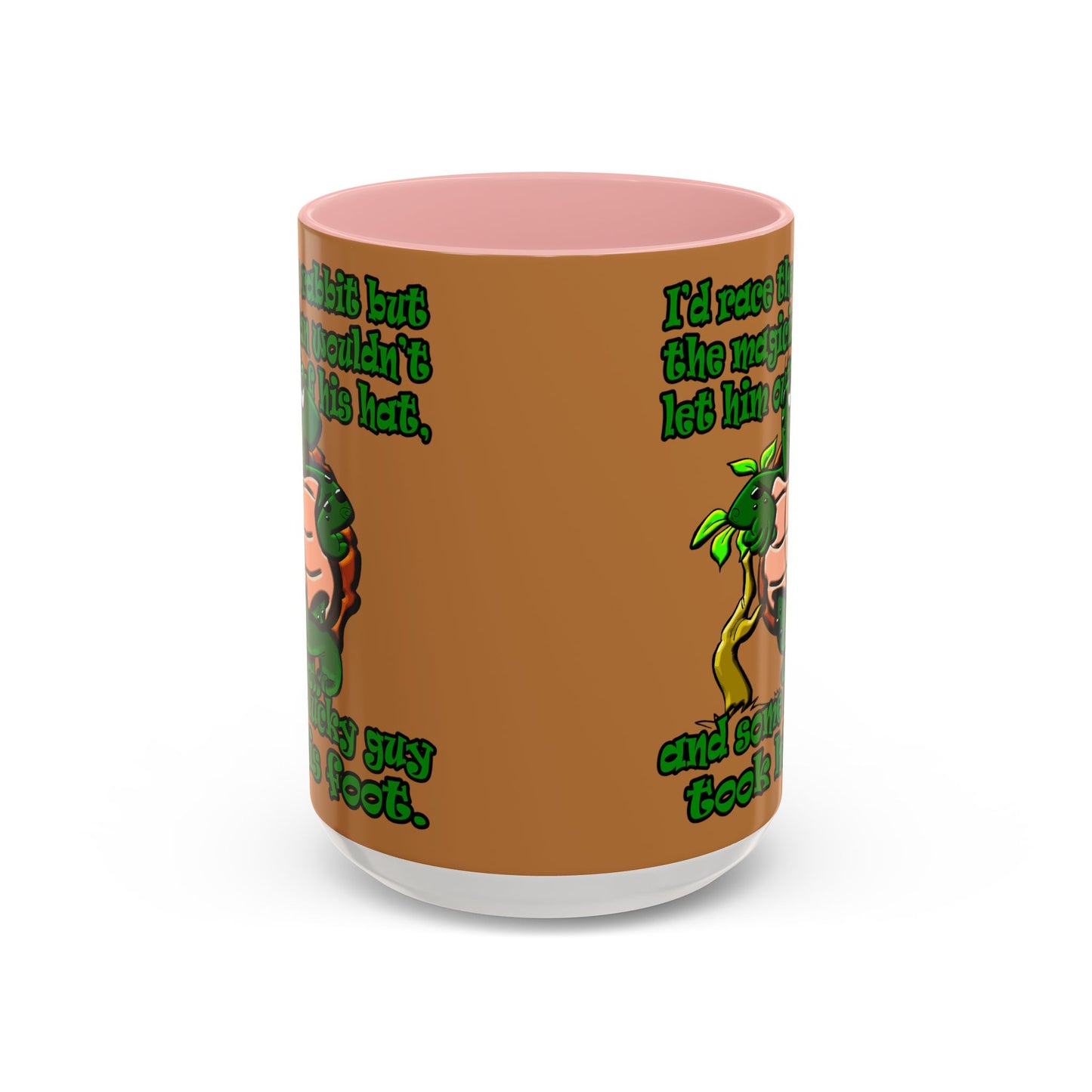 turtle race - Accent Mug (light brown)