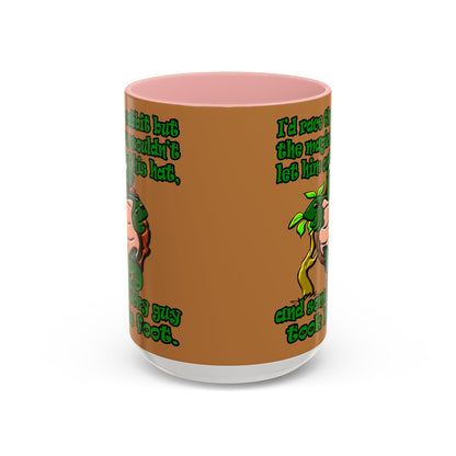 turtle race - Accent Mug (light brown)
