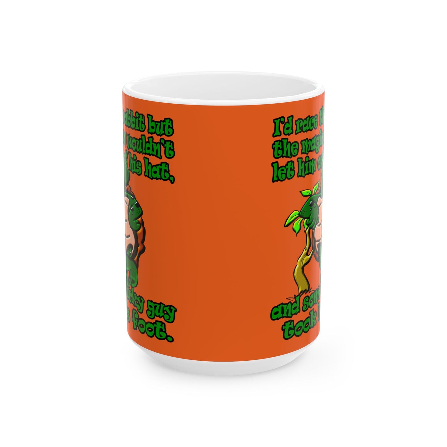 turtle race - White Mug (orange)