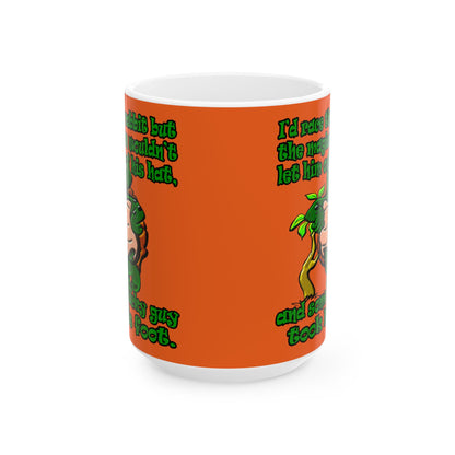 turtle race - White Mug (orange)