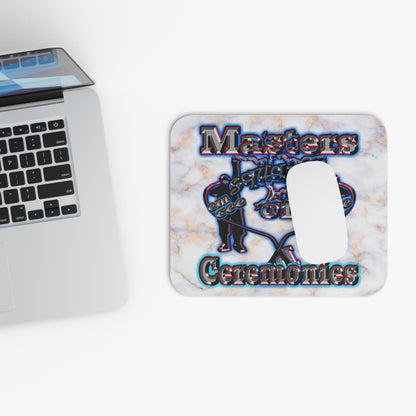 em cee squared - Mouse Pad (Rectangle) (white marble)