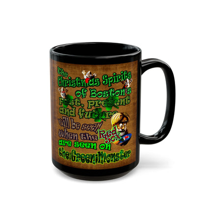 christmas spirits of boston - Black Mug (brown papyrus)