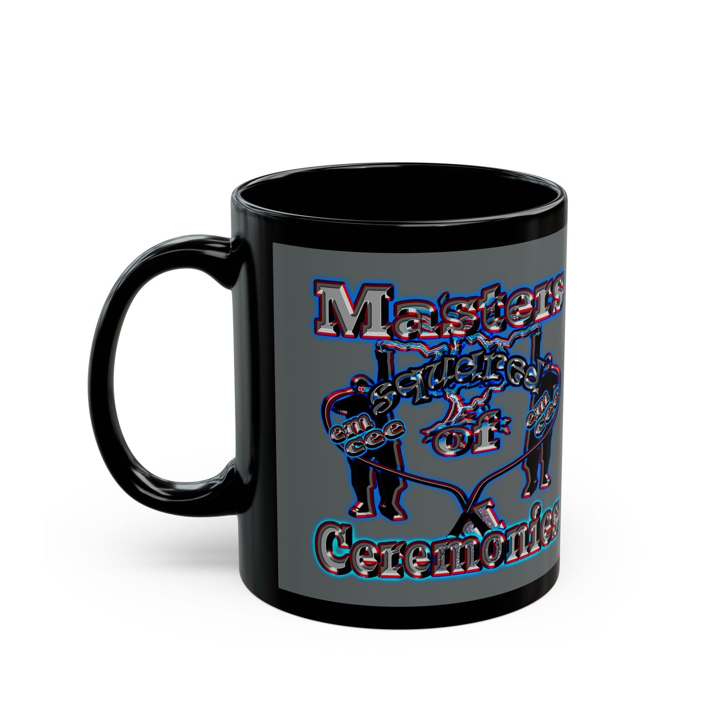 em cee squared - Black Mug (dark grey)