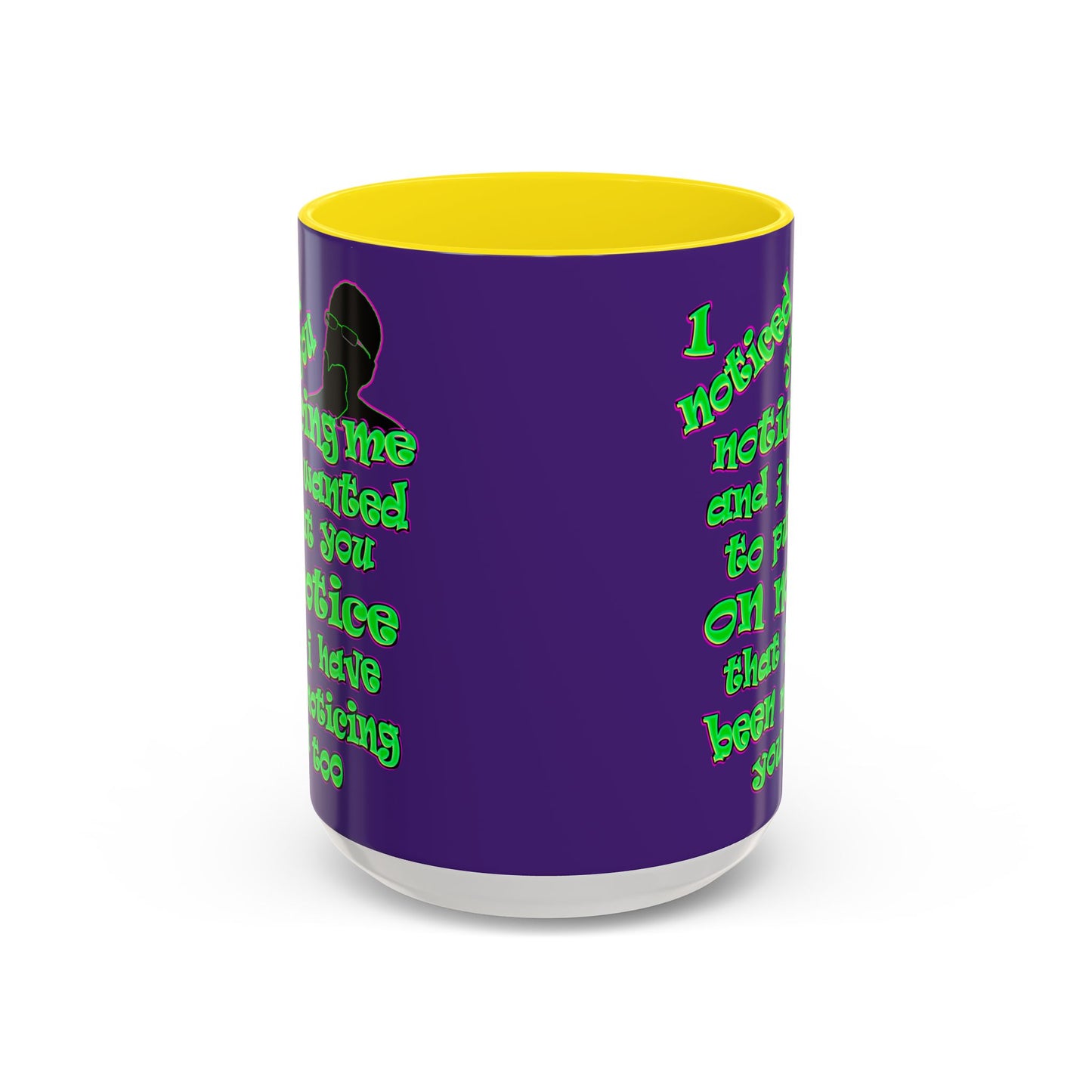 noticed you noticing - Accent Mug (purple)