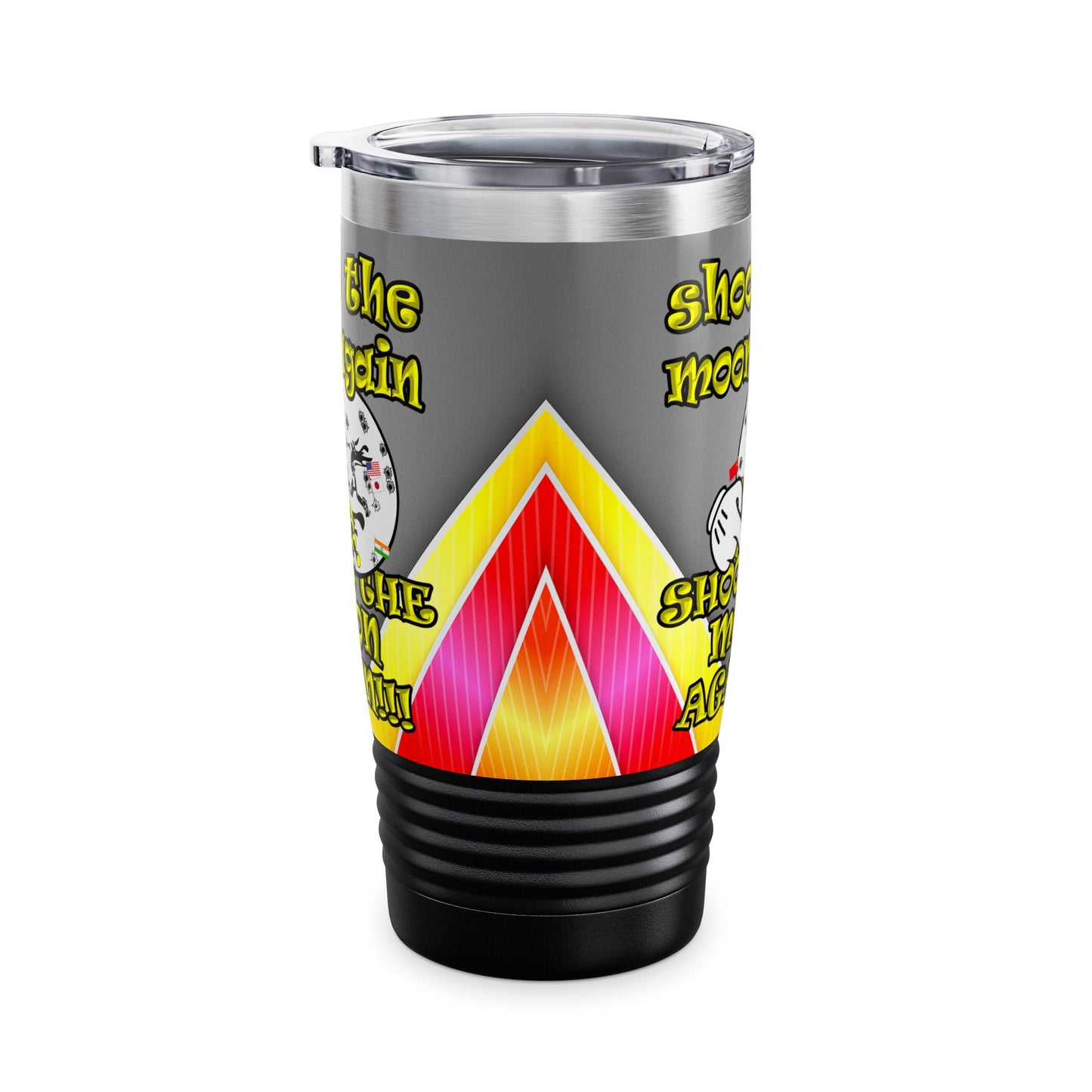 shoot the moon again - Ringneck Tumbler, 20oz (rainbow split)
