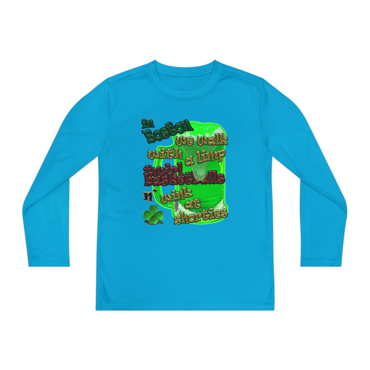 celtics logo - Youth Long Sleeve Competitor Tee