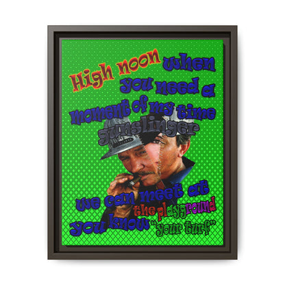 high noon - framed canvas art (logo green)