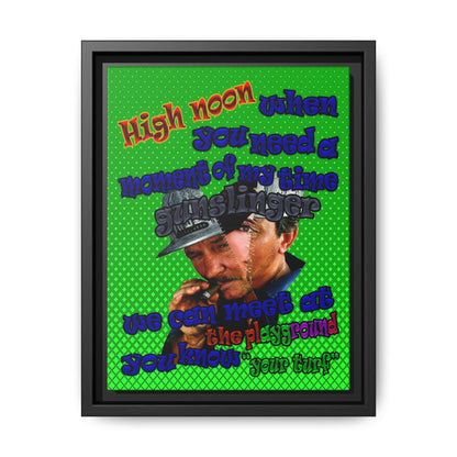 high noon - framed canvas art (logo green)