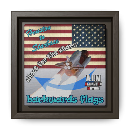shoot for the stars - framed canvas art (brushed nickel)
