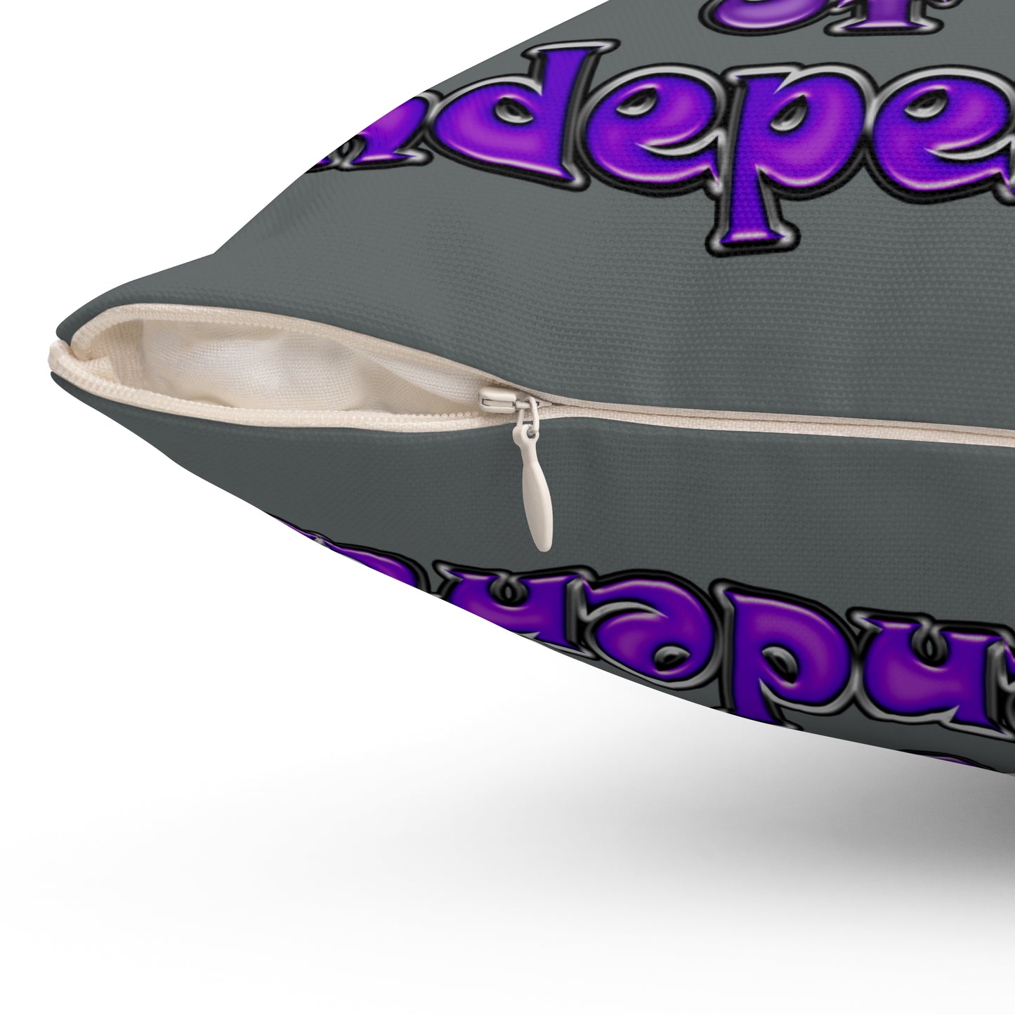 declaration of the independents - Spun Polyester Square Pillow - (dark grey)