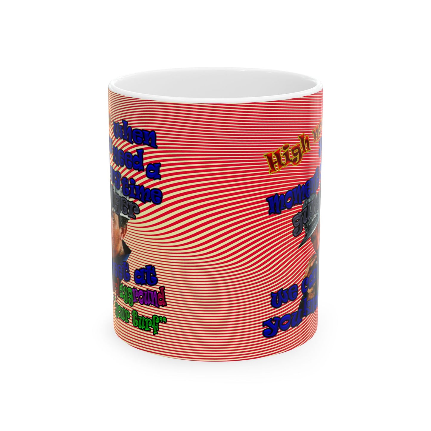 high noon - White Mug (yellow-orange wave)